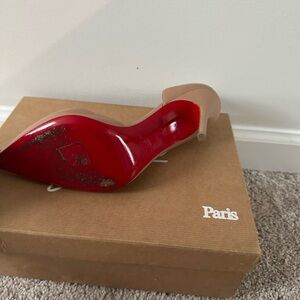 Christian Louboutin Nude Heels with Red Sole